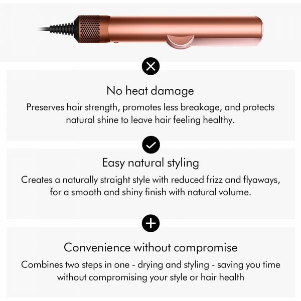 Dyson Airstrait Hair Straightener - Amber Silk & Pink Champagne