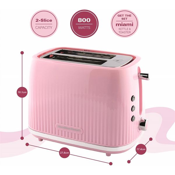 Hamilton Beach Miami Toaster Flamingo Pink Open Box