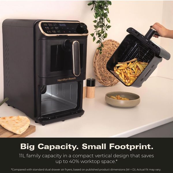 Hamilton Beach 11 L Dual Stack Smart Air Fryer Black