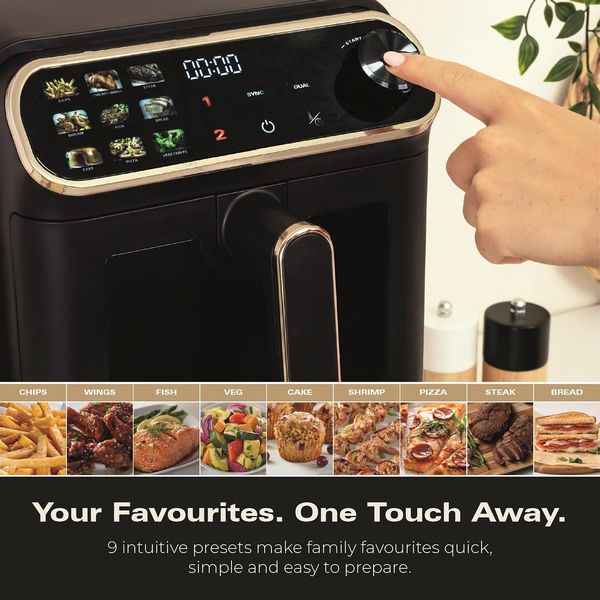 Hamilton Beach 11 L Dual Stack Smart Air Fryer Black