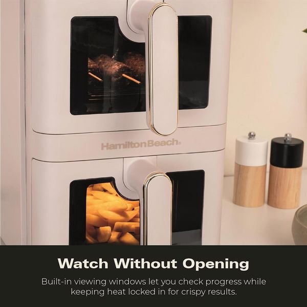 Hamilton Beach 11 L Dual Stack Smart Air Fryer Cream