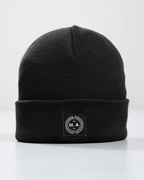 Marshall Artist Wooven Badge Knit Beanie Black
