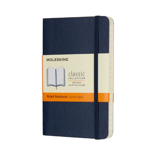 Moleskine Sapphire Blue Pocket Ruled Notebook Soft Cover