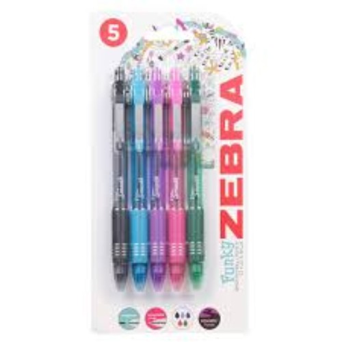 Zebra Pens - Z-GRIP Smooth 5 Pk Ballpoint Assorted Colours