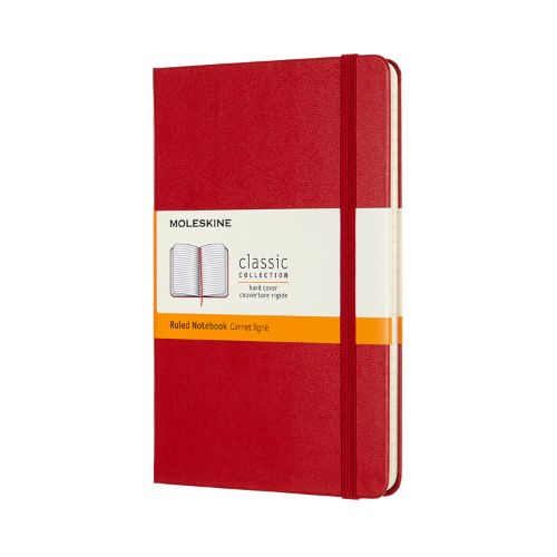Moleskine Medium Ruled Hard Covercover Notebook: Scarlet