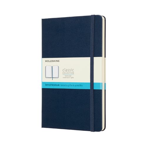 Moleskine Sapphire Blue Notebook Large Dotted Hard Cover