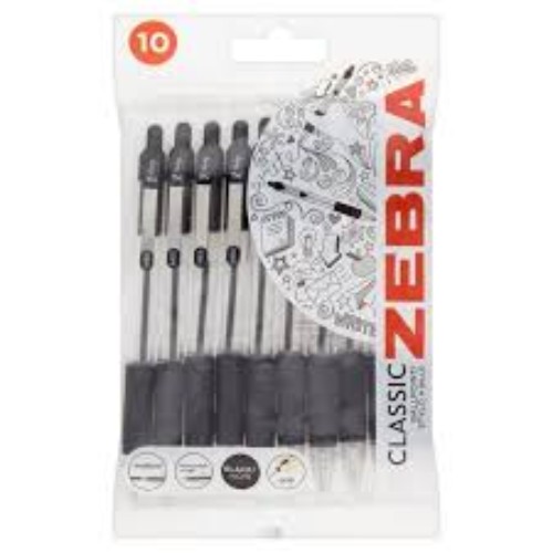 Zebra Pens - Z-GRIP 10 Pk Ballpoint Black