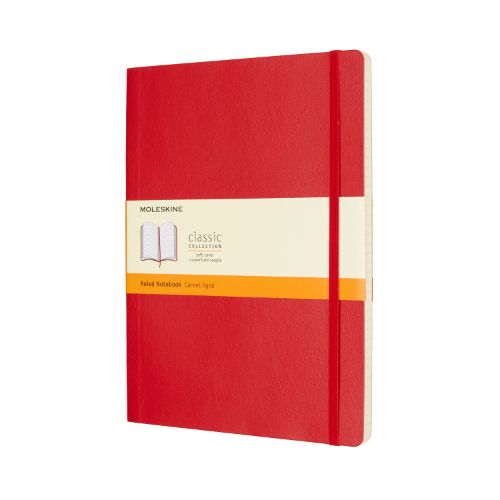 Moleskine Scarlet Red Extra Large Ruled Notebook Soft Cover