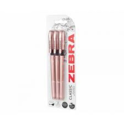 Zebra Pens - Z-GRIP ROSE GOLD TRIPLE PACK