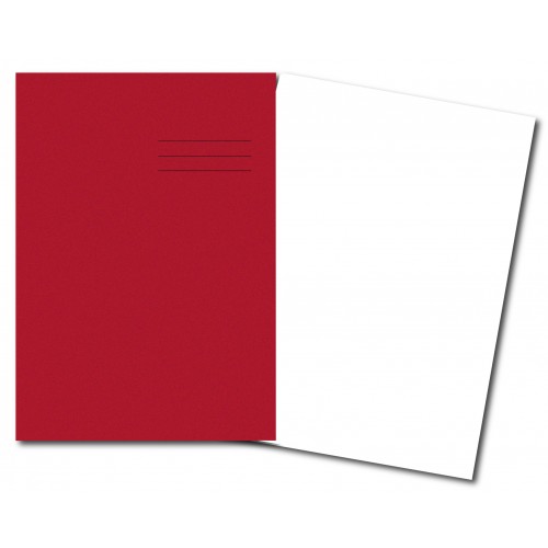 A4 Exercise Jotter Blank - Red 80 pages