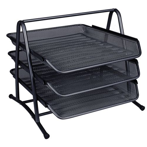Q-Connect 3 Tier Letter Tray Black