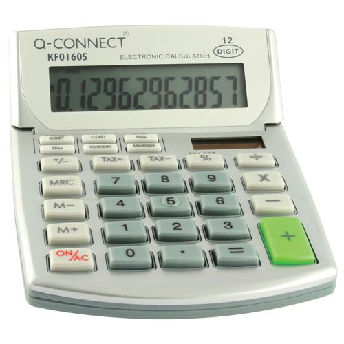 Q-Connect Semi Desktop Calculator 12 Digit