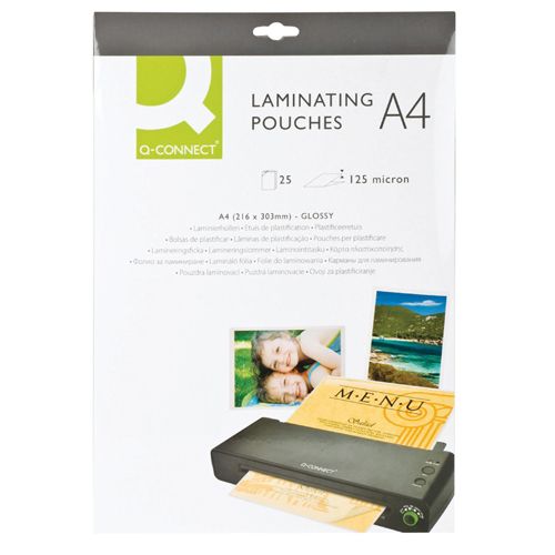 Q-Connect Laminating Pouch A4 125mic Pack 25