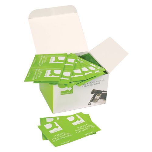 Q-Connect Screen/Multi Purpose Wipes Pack 100