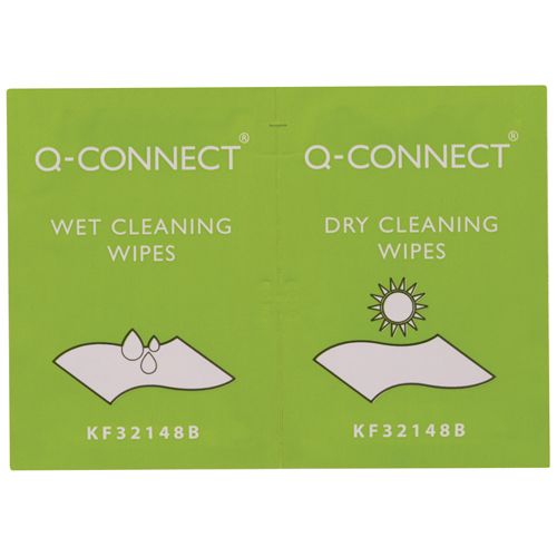 Q-Connect Wet and Dry Wipes Pack 20