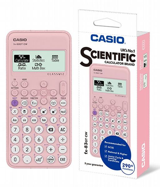 Casio FX-83 GT Classwiz Pink Scientific Calculator