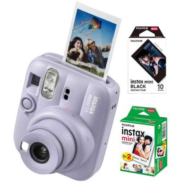  Fujifilm Instax Mini 13 Dreamy Purple Instant Camera + 30-Pack Film Bundle (Twin Pack & Black...
