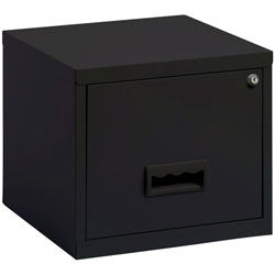 1 Drawer A4 Filing Cabinet - Black 40W x 40D x 36H cm - Each