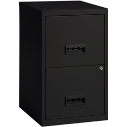 Pierre Henry Filing Cabinet with 2 Lockable Drawers Combi 400 x 400 x 530mm Black