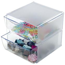 Deflecto Cube Tidy Two Drawer - Each