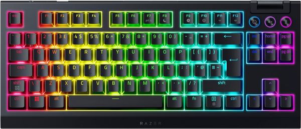 Razer Blackwidow V4 Tenkeyless Hyperspeed (Orange Switch) Gaming Keyboard - UK Layout